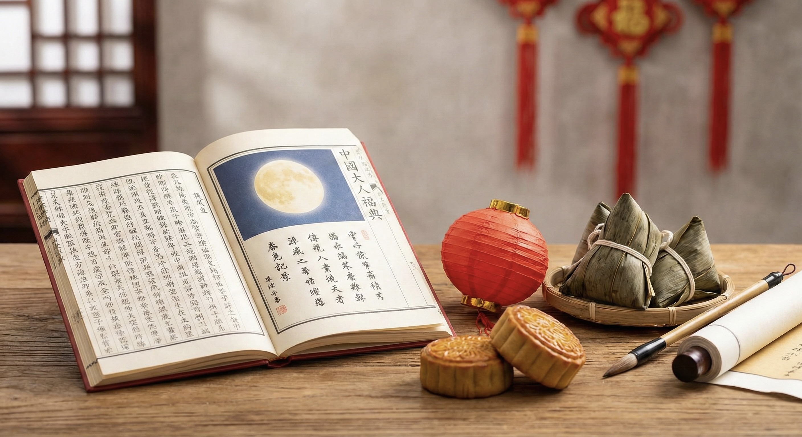 Page d'un ancien calendrier chinois.